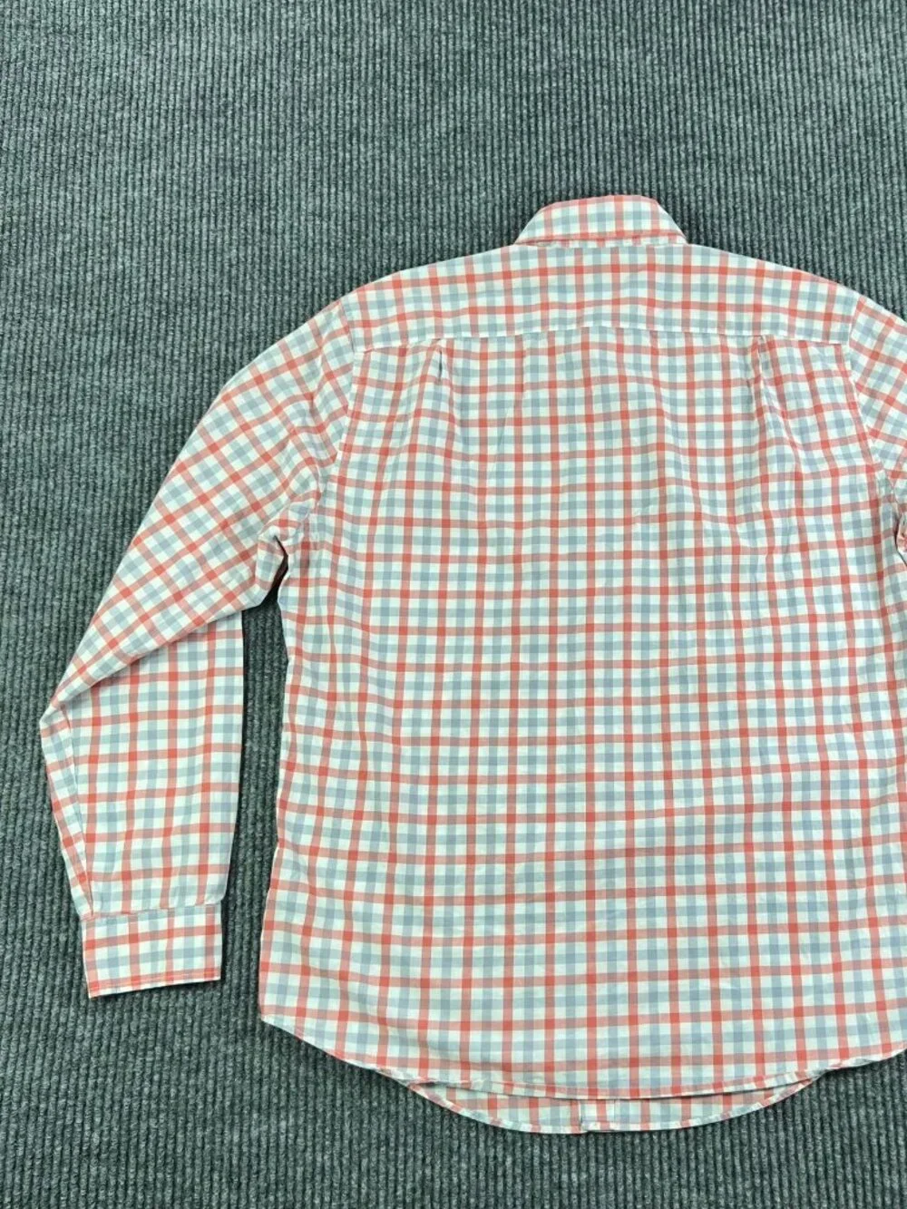 J.Crew Button Down Mens Size M Long Sleeve Plaid Red White Shirt 69152